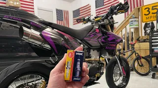 DRZ400SM Spark Plug Install! (Standard vs Iridium)⚡️⚡️