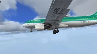 FIRST FLIGHT WITH AN AIRBUS | Flight Simulator X (FSX) | Heathrow - Dublin | Aerosoft Airbus A320