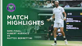 Hubert Hurkacz vs Matteo Berrettini | Semi-Final Highlights | Wimbledon 2021