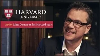 Oscar winner Matt Damon on his Harvard years