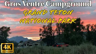 Gros Ventre Campground Drive-Through: Grand Teton National Park [4K]