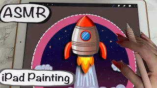 ASMR - Paint with me in Procreate - iPad Writing Sounds - Whispering - Pencil Sounds