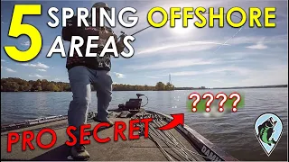 Best Pre-Spawn Bass Fishing Areas Offshore! | Spring Bass Fishing Locations, Cover, and Structure