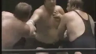 Giant Baba & Jumbo Tsuruta vs Stan Hansen & Texas Red AJPW Sumo Hall Show (Jun, 85)