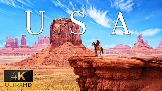 FLYING OVER THE USA (4K Video UHD) - Peaceful Music With Beautiful Nature Video For Relaxation On TV