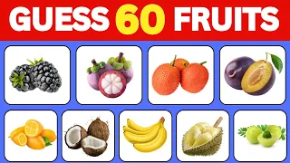 Guess the Fruit in 5 Seconds🍎🍐🥥 | 60 Different Types of Fruits