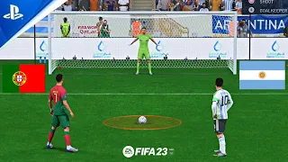 PORTUGAL VS ARGENTINA ! RONALDO VS MESSI ! PENALTY SHOOTOUT ! FIFA 23 WORLD CUP MODE