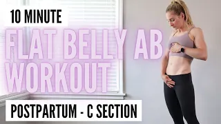 10 Minute Flat Belly Postpartum Ab Workout - Pregnancy, Postpartum and C section-safe