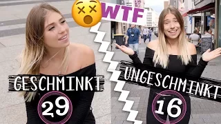 GESCHMINKT vs. UNGESCHMINKT → Ich lasse mein Alter schätzen 😳 | BibisBeautyPalace