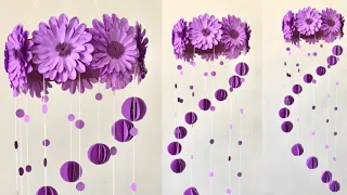 Paper Flowers Wall Hanging | Room Decor Ideas