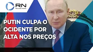 Putin culpa o ocidente por alta nos preços