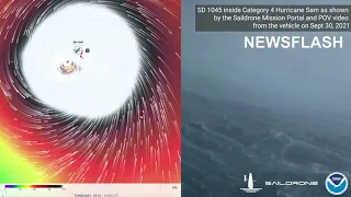 Amazing Footage Shows Hurricane Hitting Middle Of Atlantic Ocean With 50-Foot-High Waves