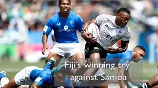 Fiji's winning try against Samoa