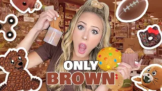 BROWN ONLY FIDGET SHOPPING CHALLENGE! 🧸🍫🤎