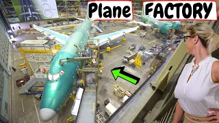 Airplane Production line✈️2024: Building of Boeing & Airbus {FACTORY tour} – Manufacturing process