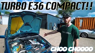 CRAZY e36 TURBO!! BMW m50b25t WEAPON