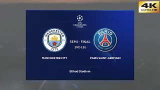 PES 2021 (PC) Manchester City vs PSG | CHAMPIONS LEAGUE SEMI FINAL 2nd LEG | PREDICTION | 4K 60FPS