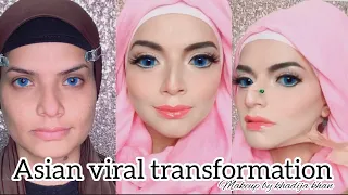 I followed viral asian makeup transformations  2020🤪🤪🤪🤪