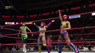 WWE 2K18 RAW Sasha Banks, Bayley and Asuka vs Alexa Bliss, Mickie James and Nia Jax: Feb 26, 2018