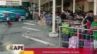 KB: Mga pasahero, dagsa pa rin sa Araneta Center Bus Terminal