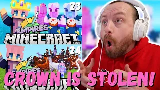 LIZZIE LOSES THE CROWN! LDShadowLady EMPIRES SMP Ep. 23 -24 CAKE ENFORCER & RAPTORS! (REACTION!)