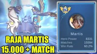 Raja Martis 15.000+ Match Meta exp lane Jago Banget - Gameplay top 1 global martis 2023 terbaru