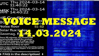 UVB-76 VOCIE MESSAGE (14.03.2024) 11:39 UTC