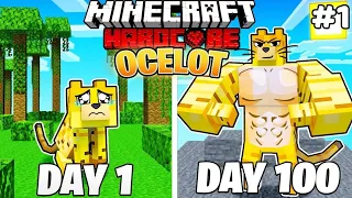 I survived 100 DAYS as OCELOT in Hardcore Minecraft! (Episode-1)