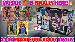 FIRST LOOK AT THE NEW MOSAIC 🏀 (FINALLY)! 🔥 2021-22 Panini Mosaic Basketball FOTL Hobby Box Review