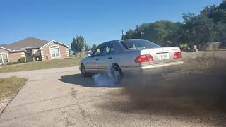 w210 om606 full exhaust and burnout