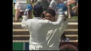 Sachin Tendulkar 2 for 0 with the bowl vs Australia 4th Test Adelaide January 1992