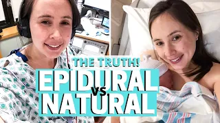 How does it REALLY Feel to Give Birth on an EPIDURAL VS. NATURAL!