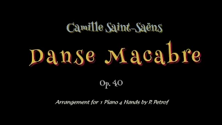 Saint-Saens - Dance Macabre - 1 piano 4 hands, sheet music