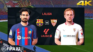 FIFA 23 - Barcelona vs. Sevilla - Joao Cancelo Felix Ramos - La Liga 23/24 | PC [4K60]