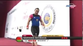 NOVIKAVA Nastassia 3s 106 kg cat. 63 World Weightlifting Championship 2013