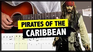 The Pirates Of The Caribbean - He's A Pirate // Easy Guitar Tutorial + TAB