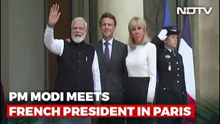 PM Modi Meets French President Macron For Talks In Paris