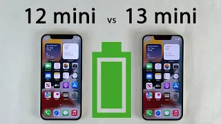 iPhone 13 mini vs 12 mini Battery Life DRAIN Test