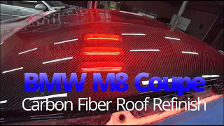 Ремонт карбоновой крыши BMW M8.