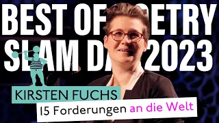 Kirsten Fuchs - 15 Forderungen an die Welt | Best of Poetry Slam Day: Awards | Elbphilh. Hamburg