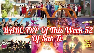 BACK TRP Of This Week 52 Of Sab Tv #trp