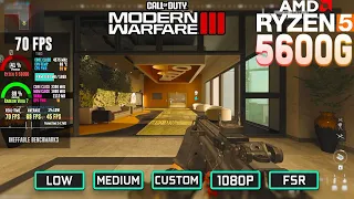 COD Modern Warfare 3 (Beta): Ryzen 5 5600G Vega 7 - All Settings Tested at 1080P
