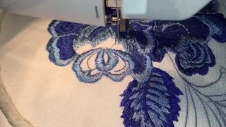 Вышивка на швейной машинке в стиле "ГЖЕЛЬ"☘️Sewing Machine Embroidery☘️Freihandsticken Nähmaschine
