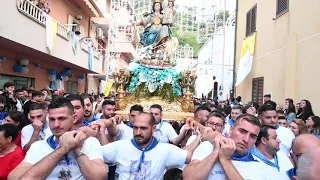 Bagnara Calabra MARIA SSMA DI PORTOSALVO festa 2023. Seconda uscita processione dopo la pioggia2/4