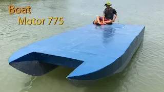 Magnetic foam boat Motor 775 | Make your own motor boat 775
