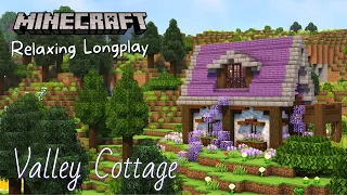 Minecraft Longplay | Building a Cozy Cottage in the Valley (no commentary)