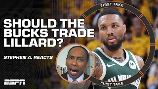 BUCKS SHOULD TRADE DAMIAN LILLARD 🗣️ - Stephen A. says Dame isn't HAPPY in Milwaukee 👀 | First Take