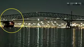 Bridge collapsed in Baltimore by a Cargo Ship #news #bride