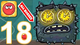 Red Ball 4 - Gameplay Walkthrough Part 18 - All Bosses Gold Clock & No Damage (iOS, Android)