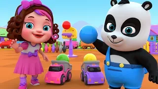 Pinky and Panda Play with Blocks and Balls